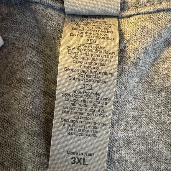 Next Level 3XL Graphic T-Shirt Gray Short Sleeve Tri-Blend - Picture 8 of 8